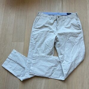 Polo Ralph Lauren Chino Pants Mens 36x30 Khaki Stretch Straight Fit Cotton Twill